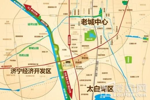 运河岸上的中国院子交通图