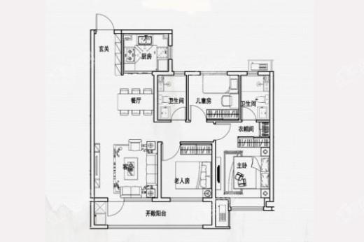 汇源·春晓观棠户型图