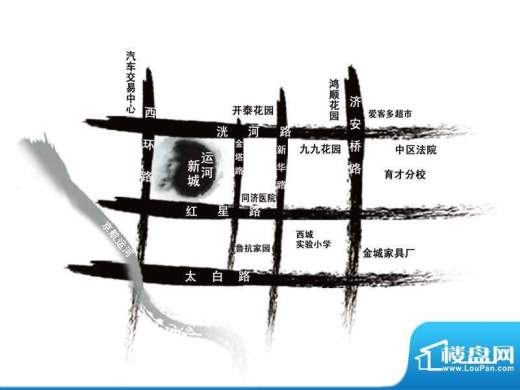 运河新城交通图